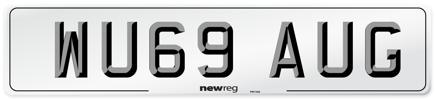 WU69 AUG Number Plate from New Reg